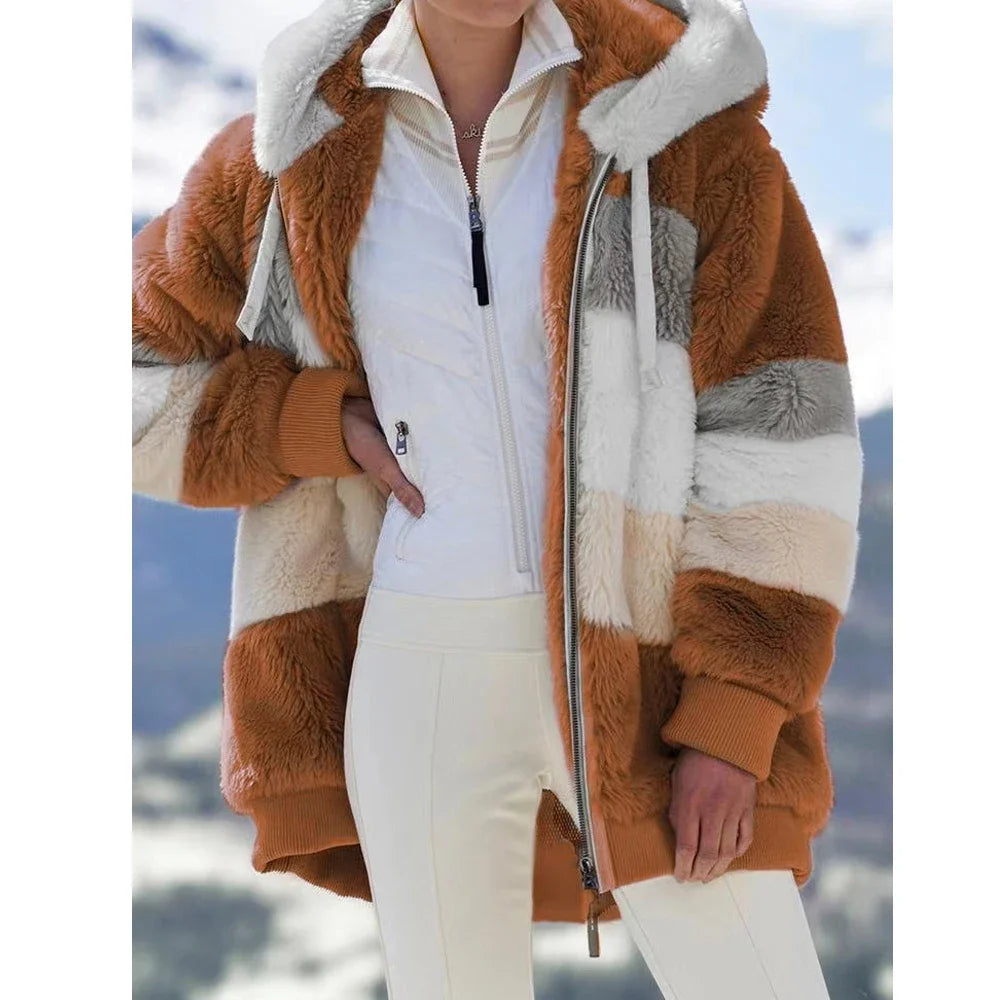 Winter Fashion Women's Coat 2025 Hooded Zipper Ladies Jacket