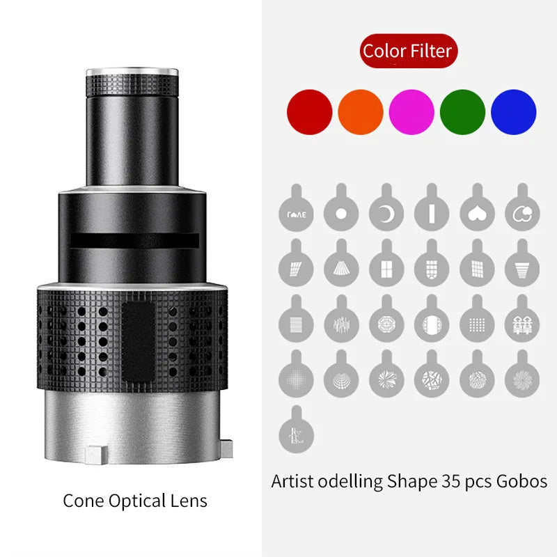 Mount Flash Snoot Conical Lens