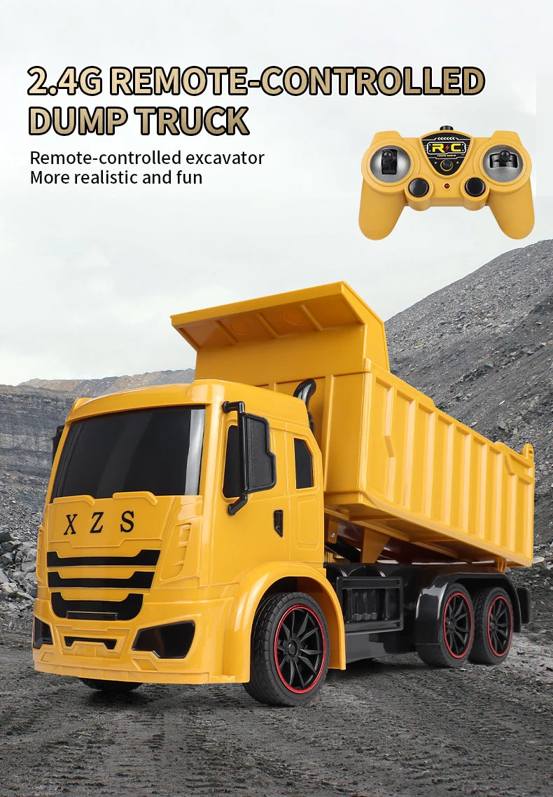 Remote Control Excavator Dump Truck RC Model Car Toy