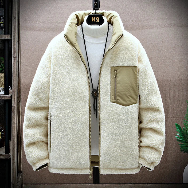 Winter Men Lamb Wool Outdoor Jackets