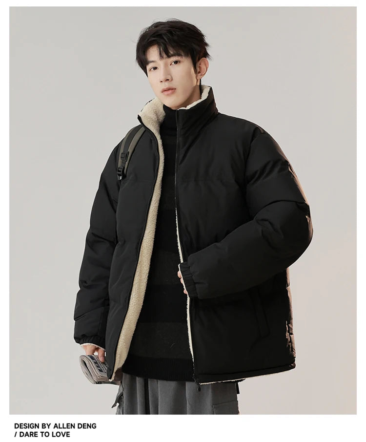 Winter Men Lamb Wool Outdoor Jackets