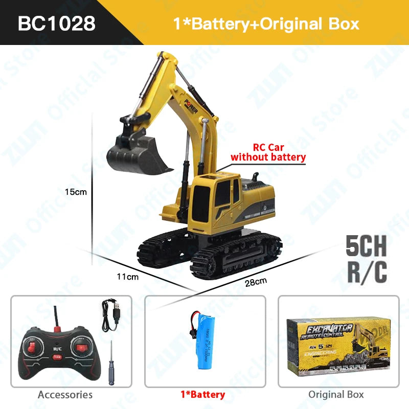 Remote Control Excavator Dump Truck RC Model Car Toy