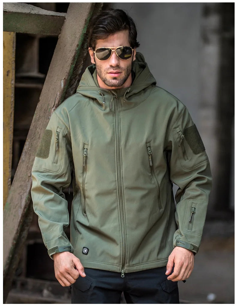 Military Shark Skin Jackets Men