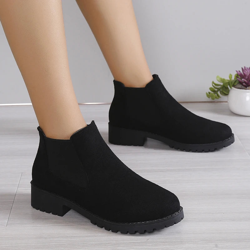 Women Boots Chunky Heel