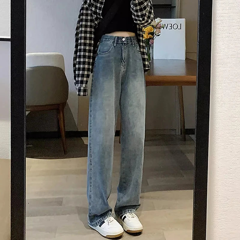 Woman Vintage Wide Leg Jeans