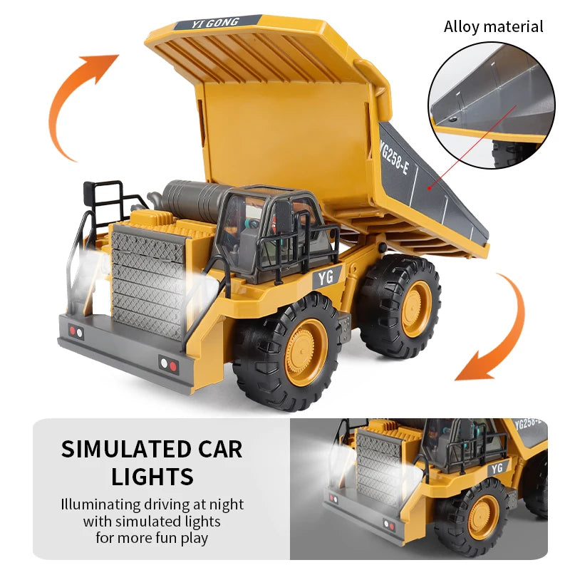 Remote Control Excavator Dump Truck RC Model Car Toy