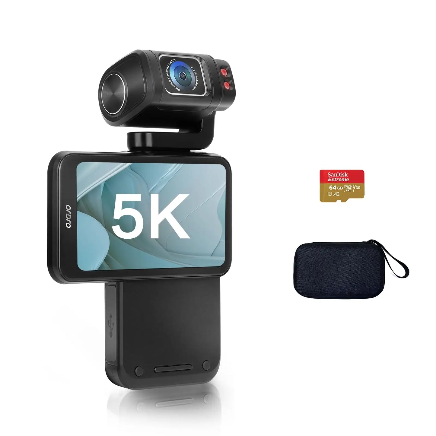 5K  Image Stabilization Built-in Big Size Screen Handy Cam