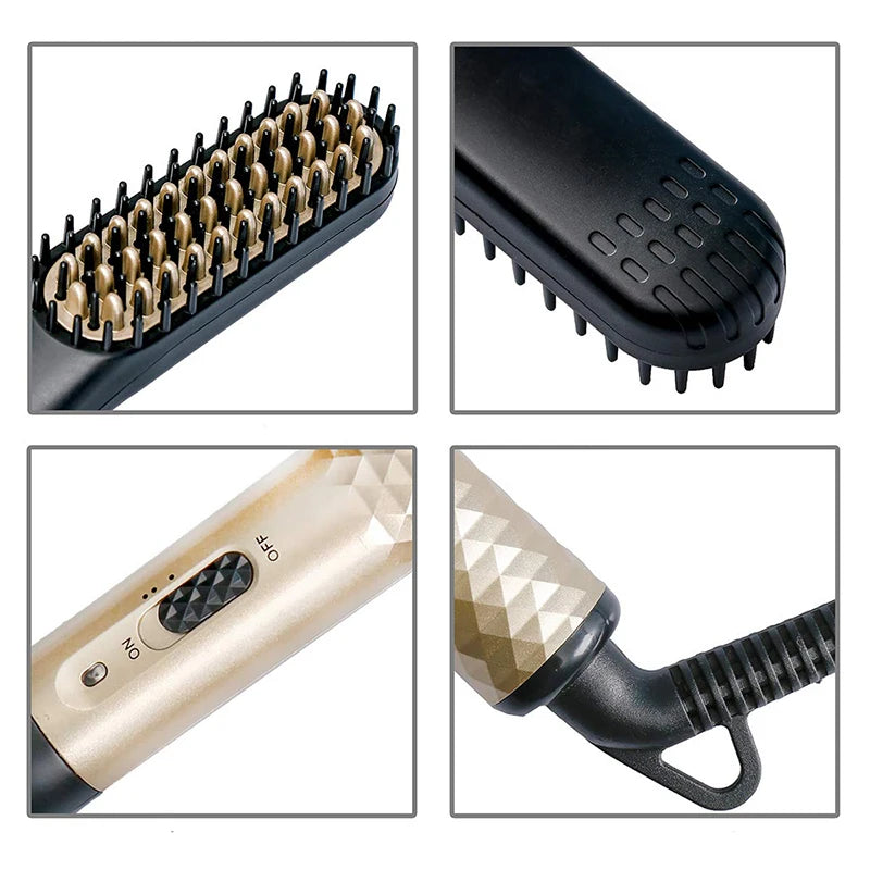 Men Beard Hair Straightening Brush