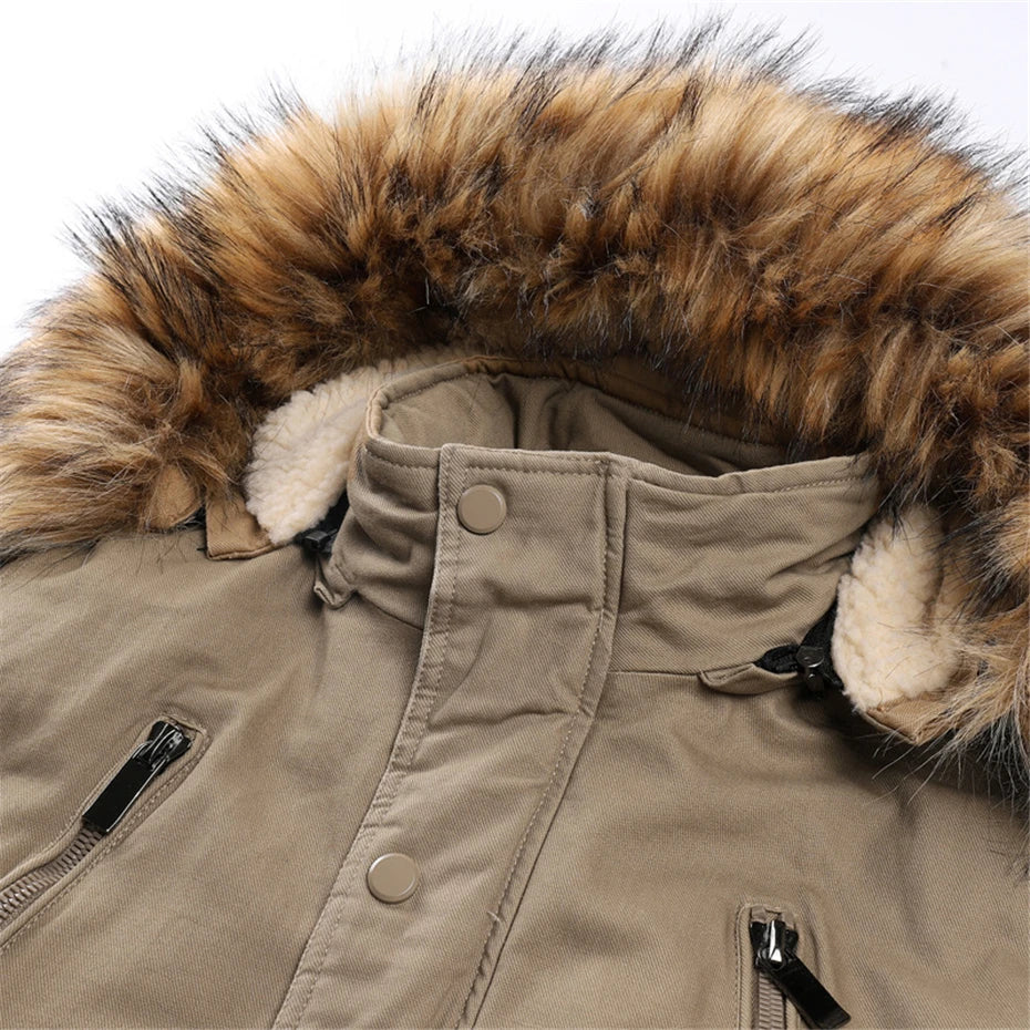 Winter Fleece Jacket Men Thick Cargo Jacket Coat Autumn Winter Warm Coat Male Fashion