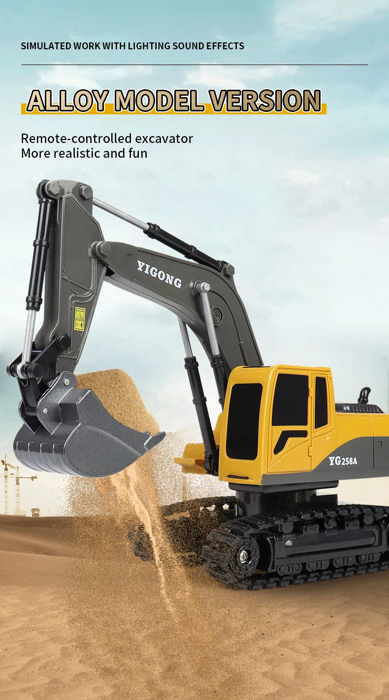 Remote Control Excavator Dump Truck RC Model Car Toy