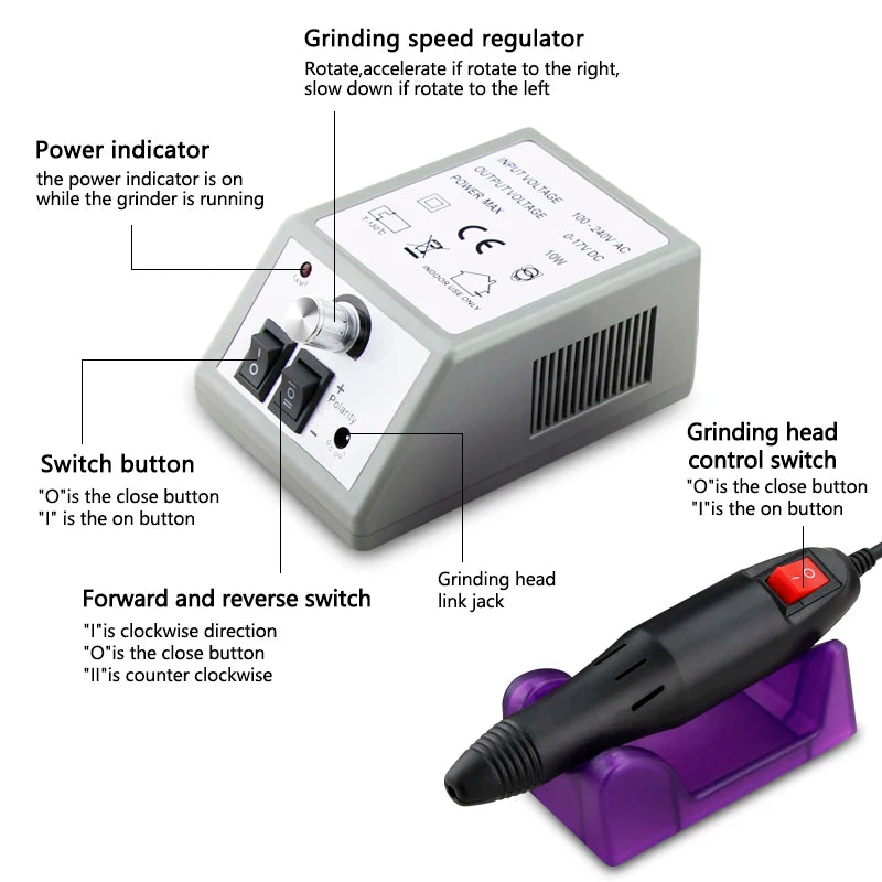 35000/20000 RPM Electric Nail Drill Machine