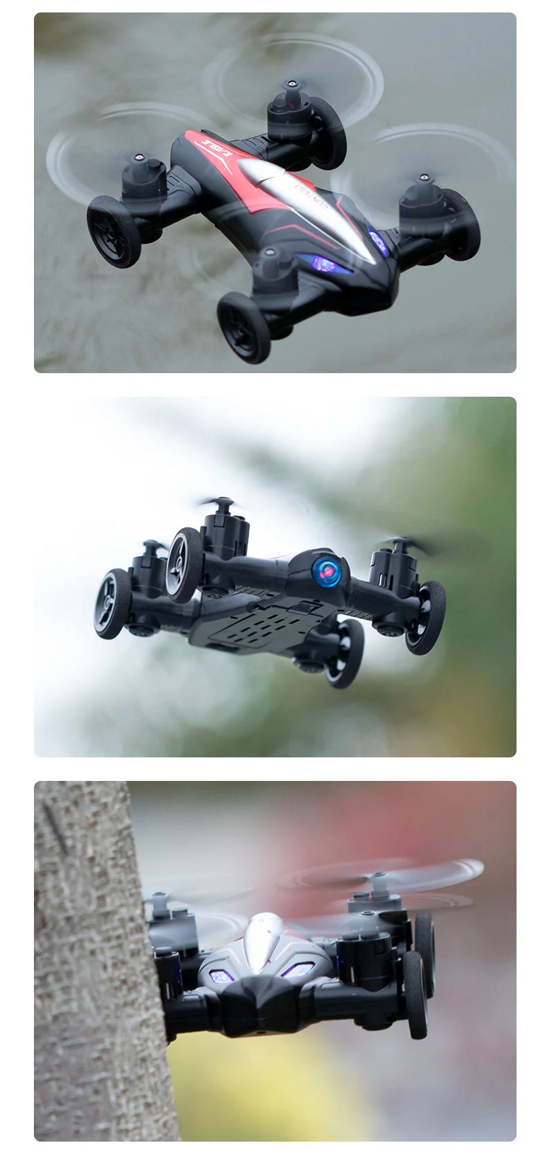 Land-Air Mini Drone Plane Aircraft Dual-Mode